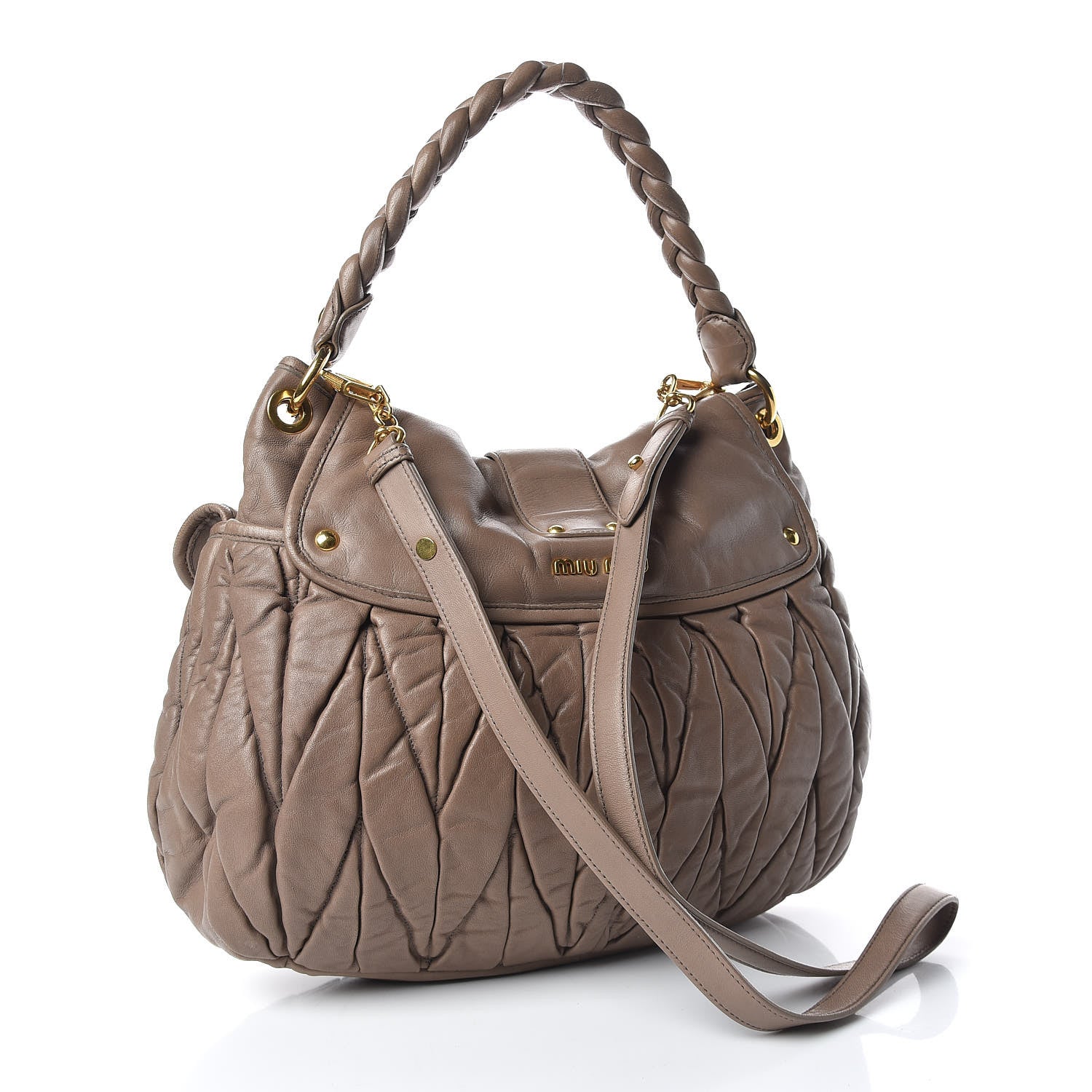 Miu Miu Nappa Matelasse Coffer Hobo Juta 4 of 17