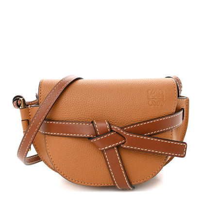 Loewe Grained Calfskin Mini Gate Crossbody Bag Caramel Pecan 1 of 11