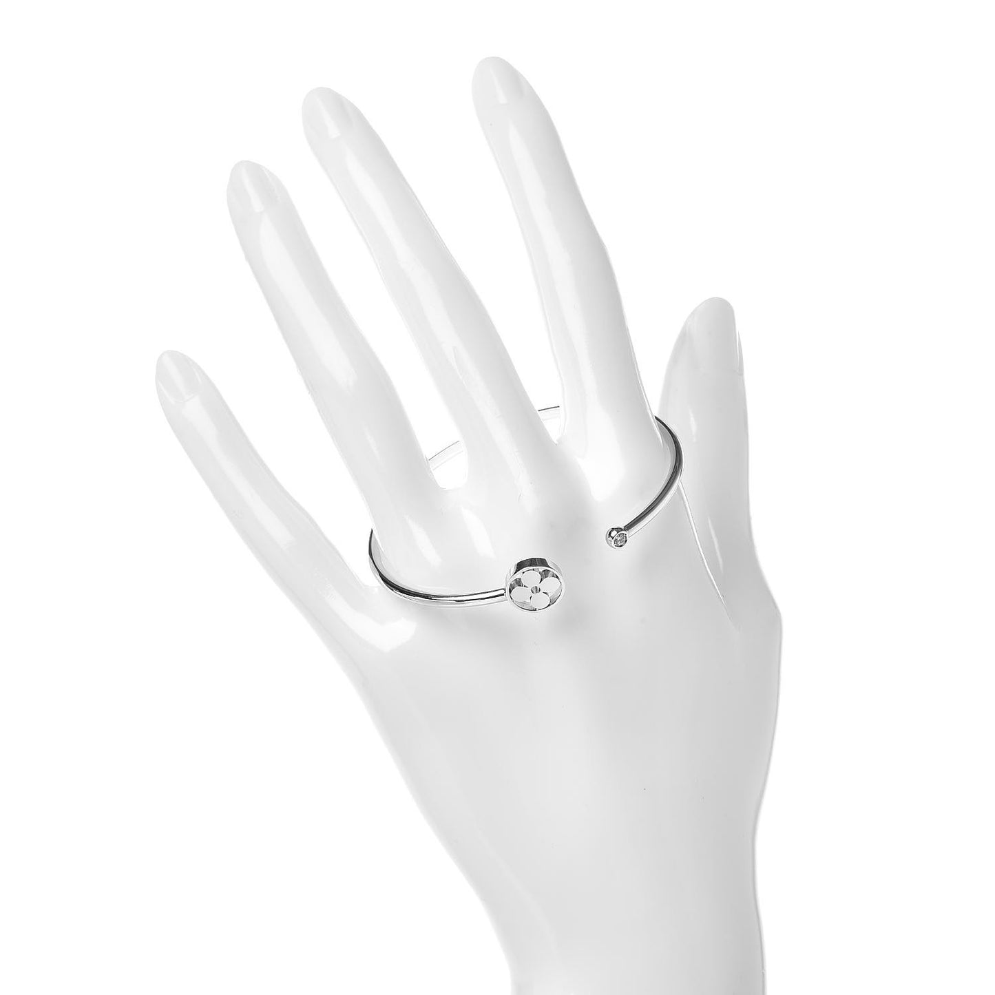 18K White Gold Diamond Idylle Blossom Twist Bracelet