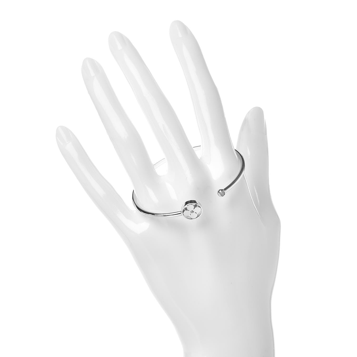 Louis Vuitton 18K White Gold Diamond Idylle Blossom Twist Bracelet 2 of 5