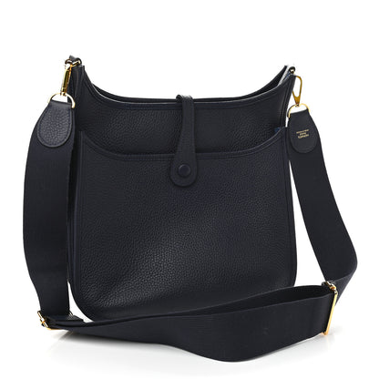 Hermes Taurillon Clemence Evelyne III PM Bleu Nuit 3 of 9