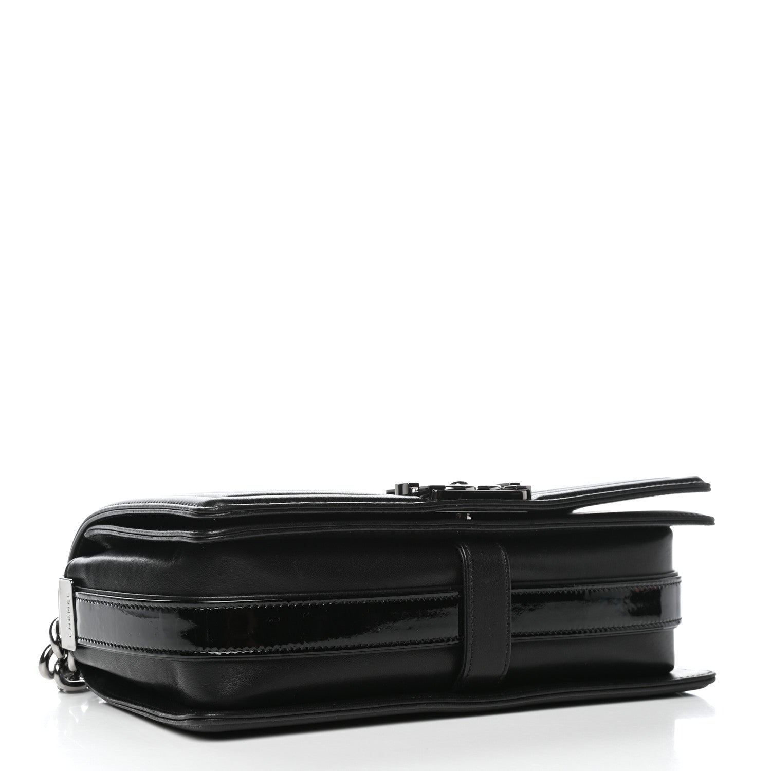 Chanel Sheepskin Braided Medium Boy Reverso Flap Black 4 of 10