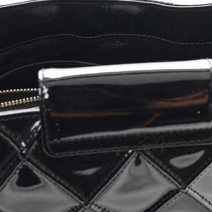 Chanel Patent Quilted Shoulder Bag Black 7 of 13