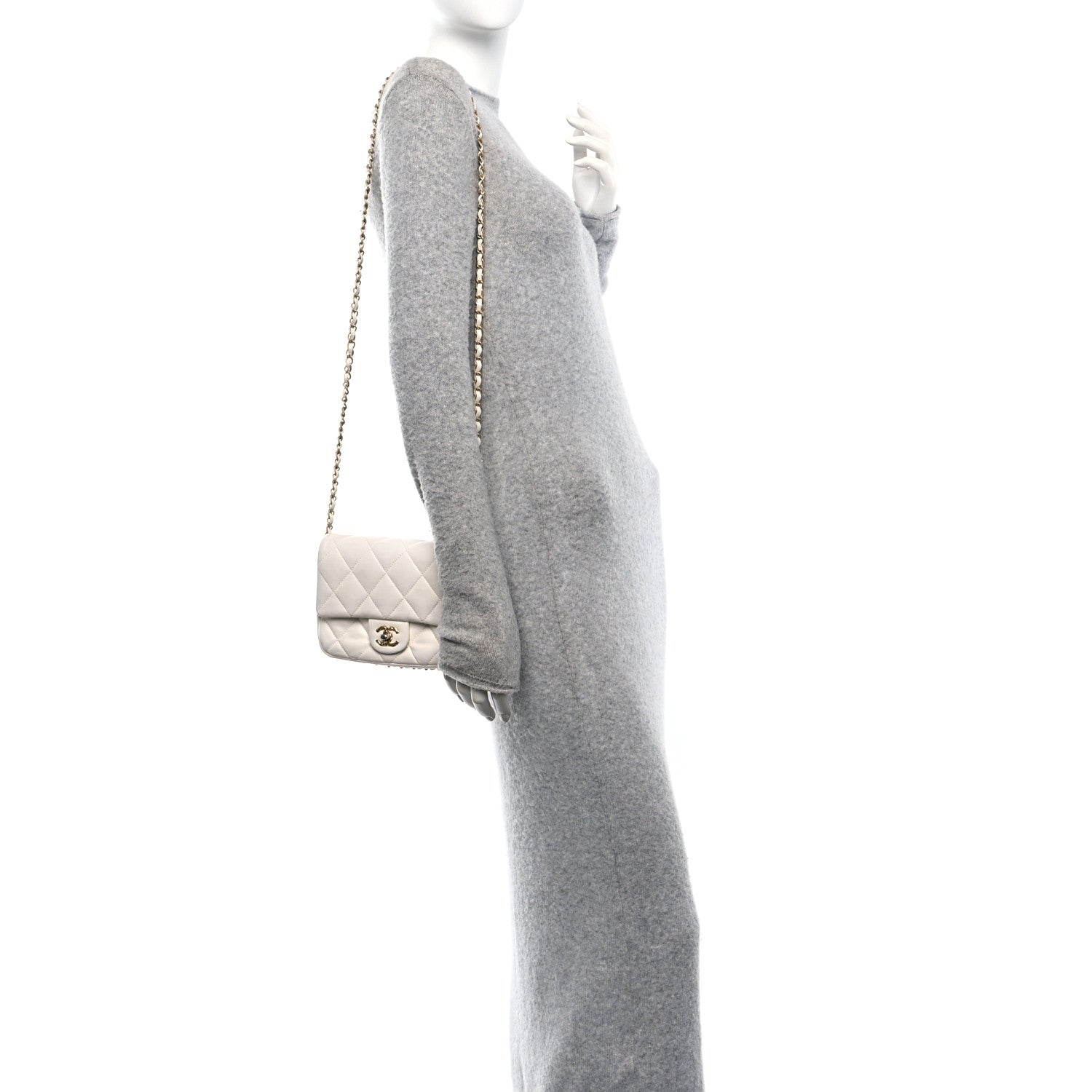 Chanel Lambskin Quilted CC Small Dynasty Flap White 2 of 10
