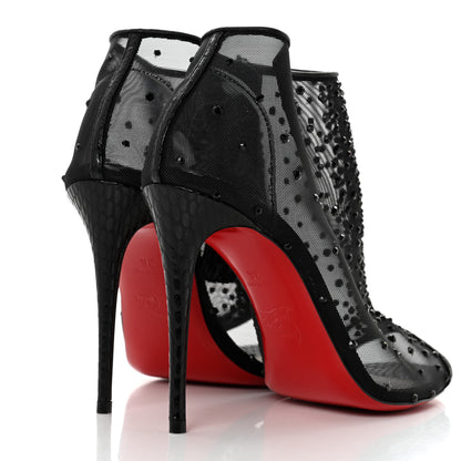 Christian Louboutin Calfskin Jurassic Rete Strass Illimiboot 100 Booties 36 Black 4 of 8