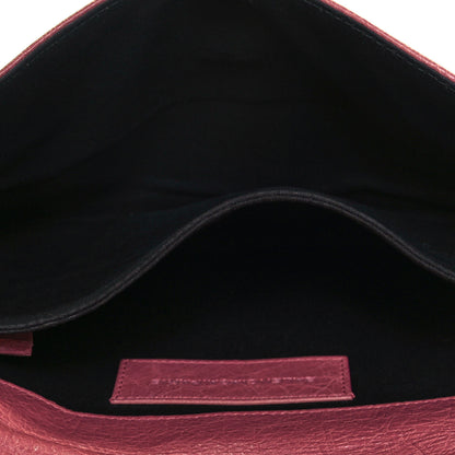 Balenciaga Agneau Giant 12 Silver Hardware Envelope Clutch Rose Bruyere 5 of 9