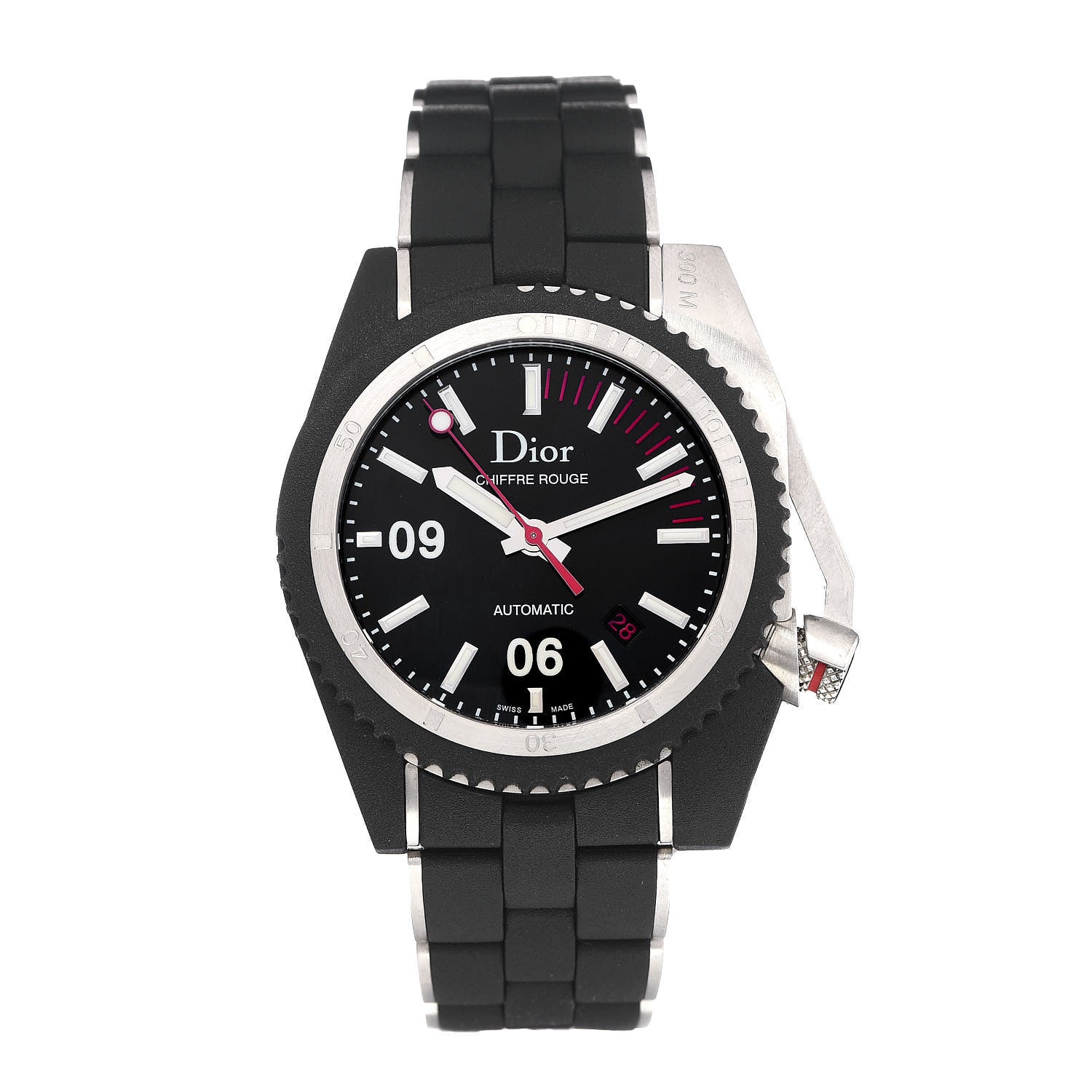 Christian Dior Stainless Steel Rubber 42mm Chiffre Rouge D02 Automatic Watch Black 1 of 10