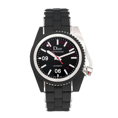Christian Dior Stainless Steel Rubber 42mm Chiffre Rouge D02 Automatic Watch Black 1 of 10