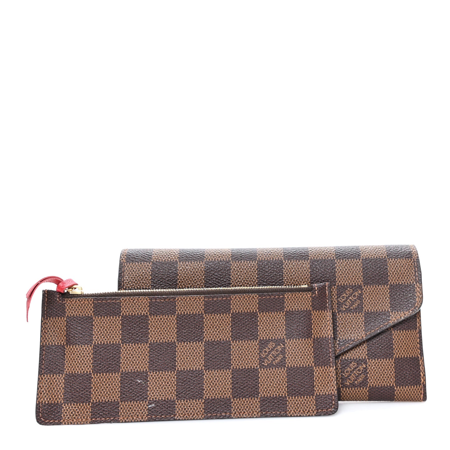 Damier Ebene Josephine Wallet Red