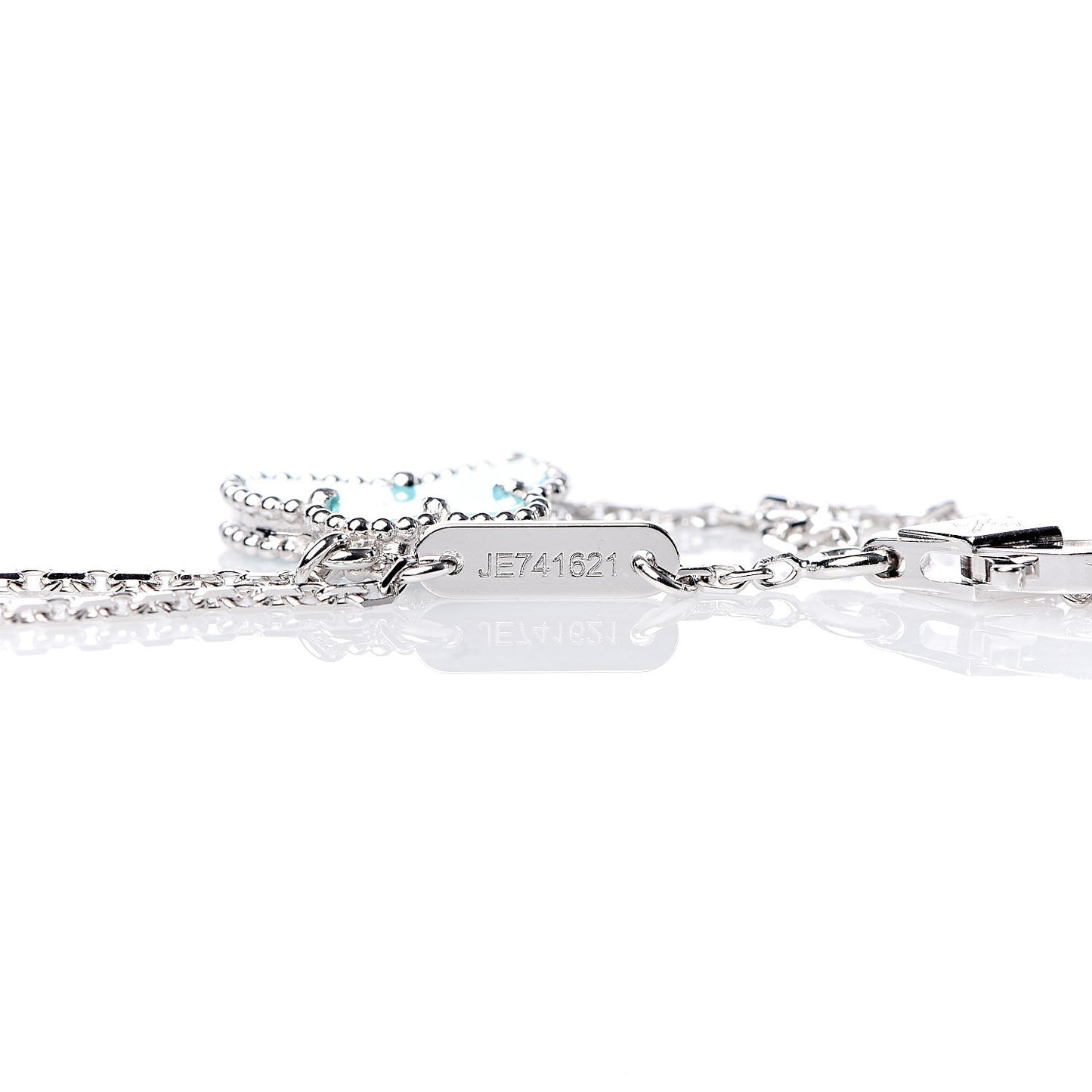 18K White Gold Turquoise Sweet Alhambra Butterfly Bracelet
