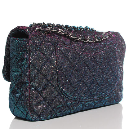 Chanel Iridescent Glitter Fabric Jumbo Single Flap Multicolor 3 of 8