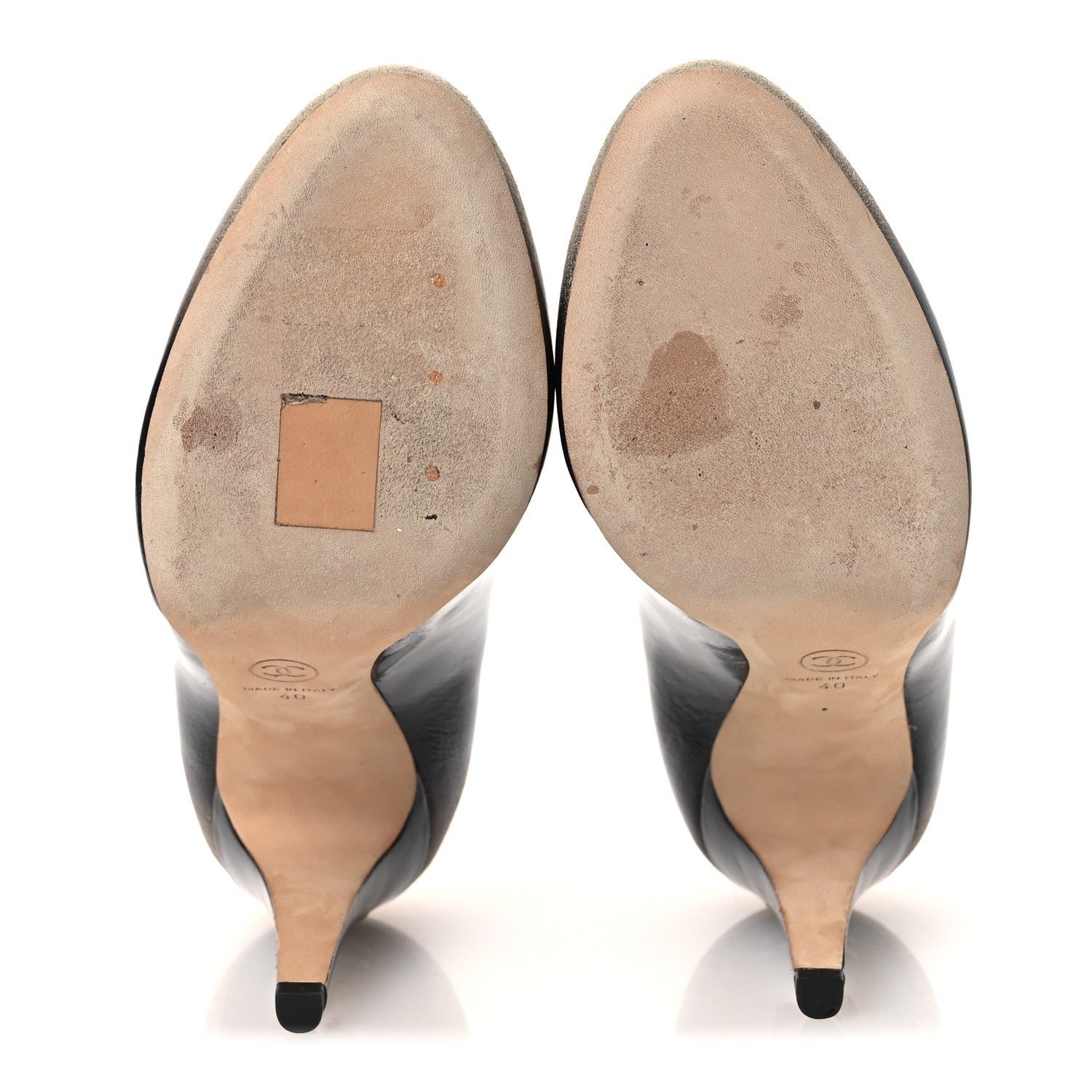 Chanel Patent Ombre Pumps 40 Beige Black 7 of 16