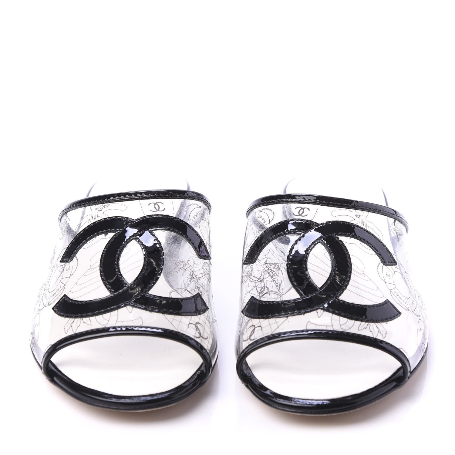 Chanel PVC Fantasy Patent CC Mules 35 Black 2 of 8