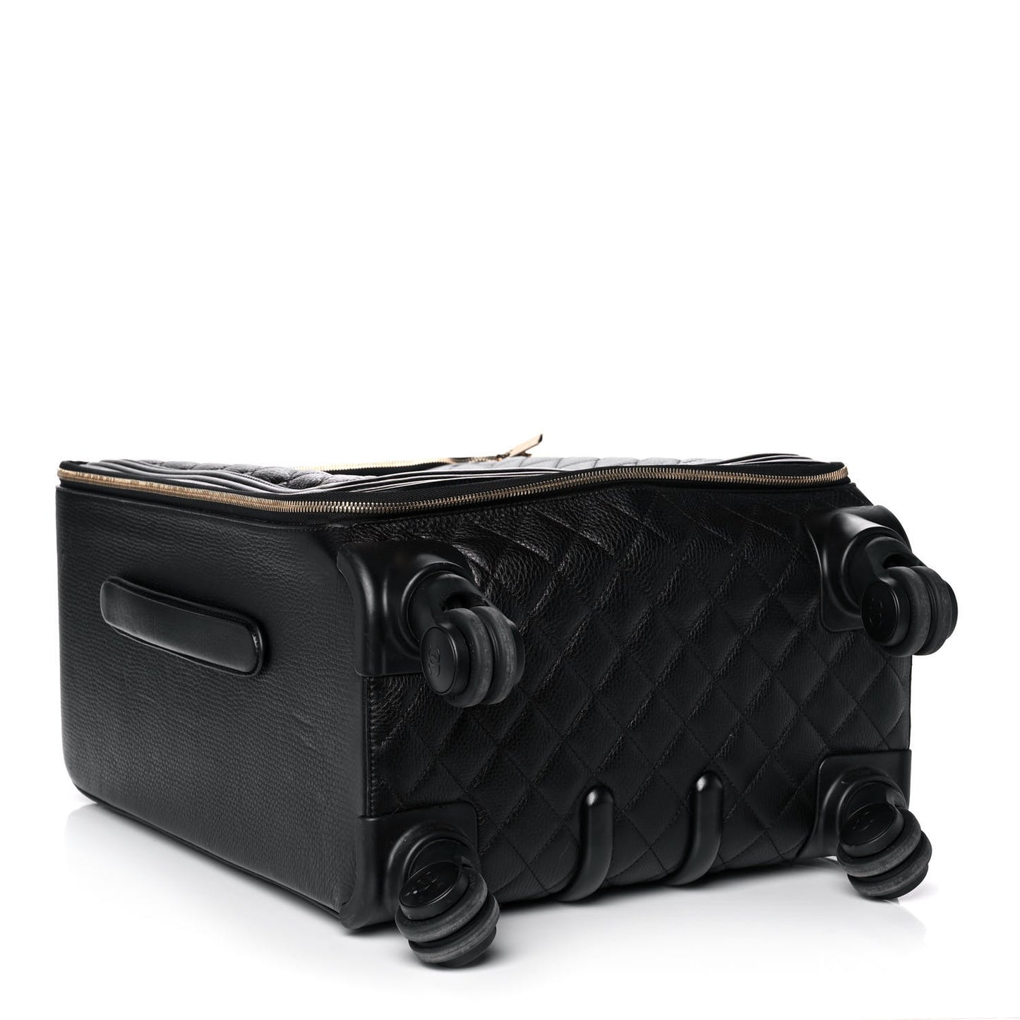 Calfskin Quilted Coco Case Trolley Black