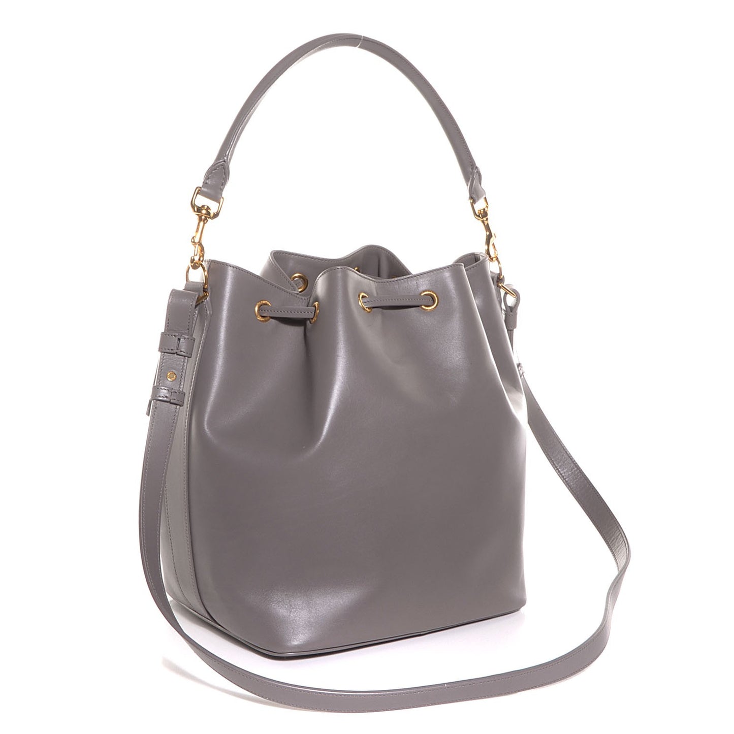 Calfskin Medium Emmanuelle Bucket Bag Fog