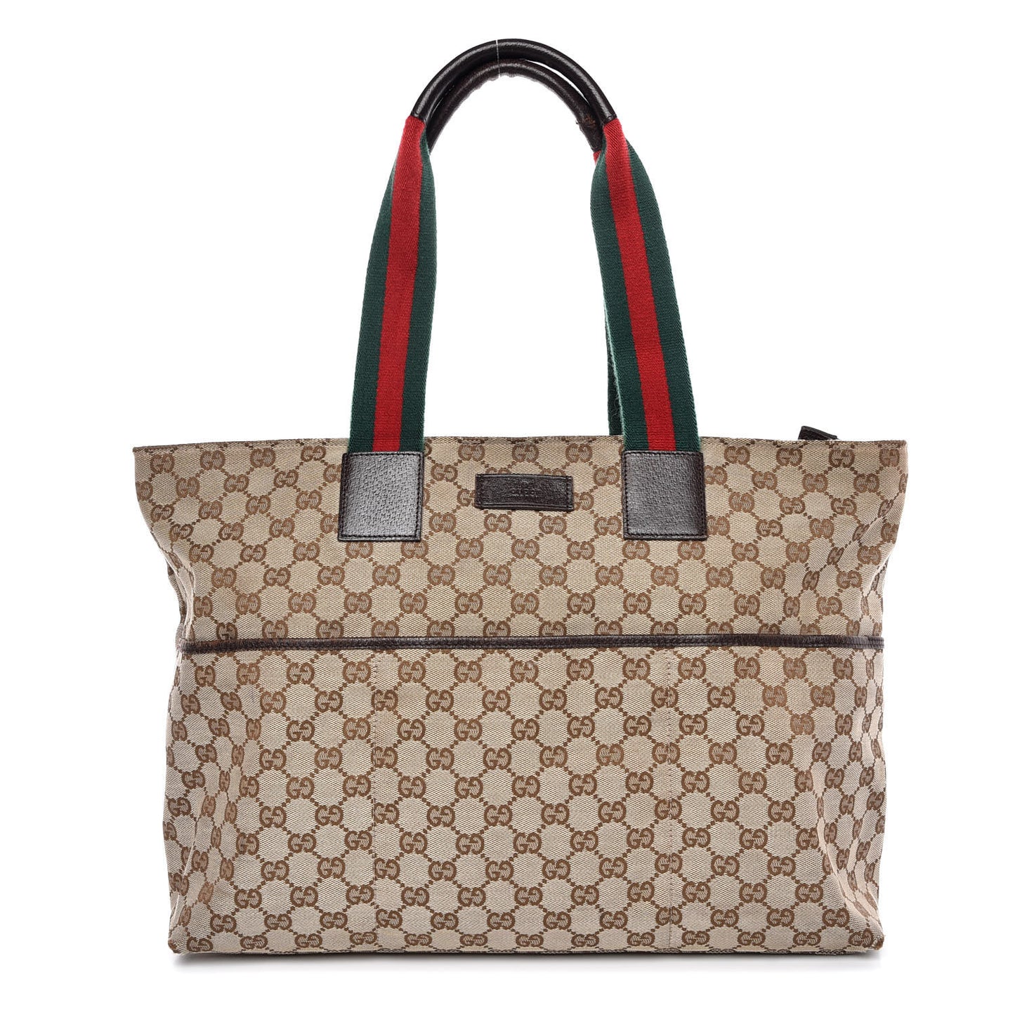 Monogram Web Large Diaper Tote Brown