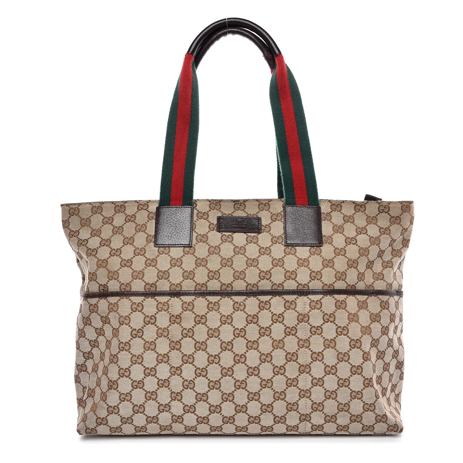 Gucci Monogram Web Large Diaper Tote Brown 1 of 18
