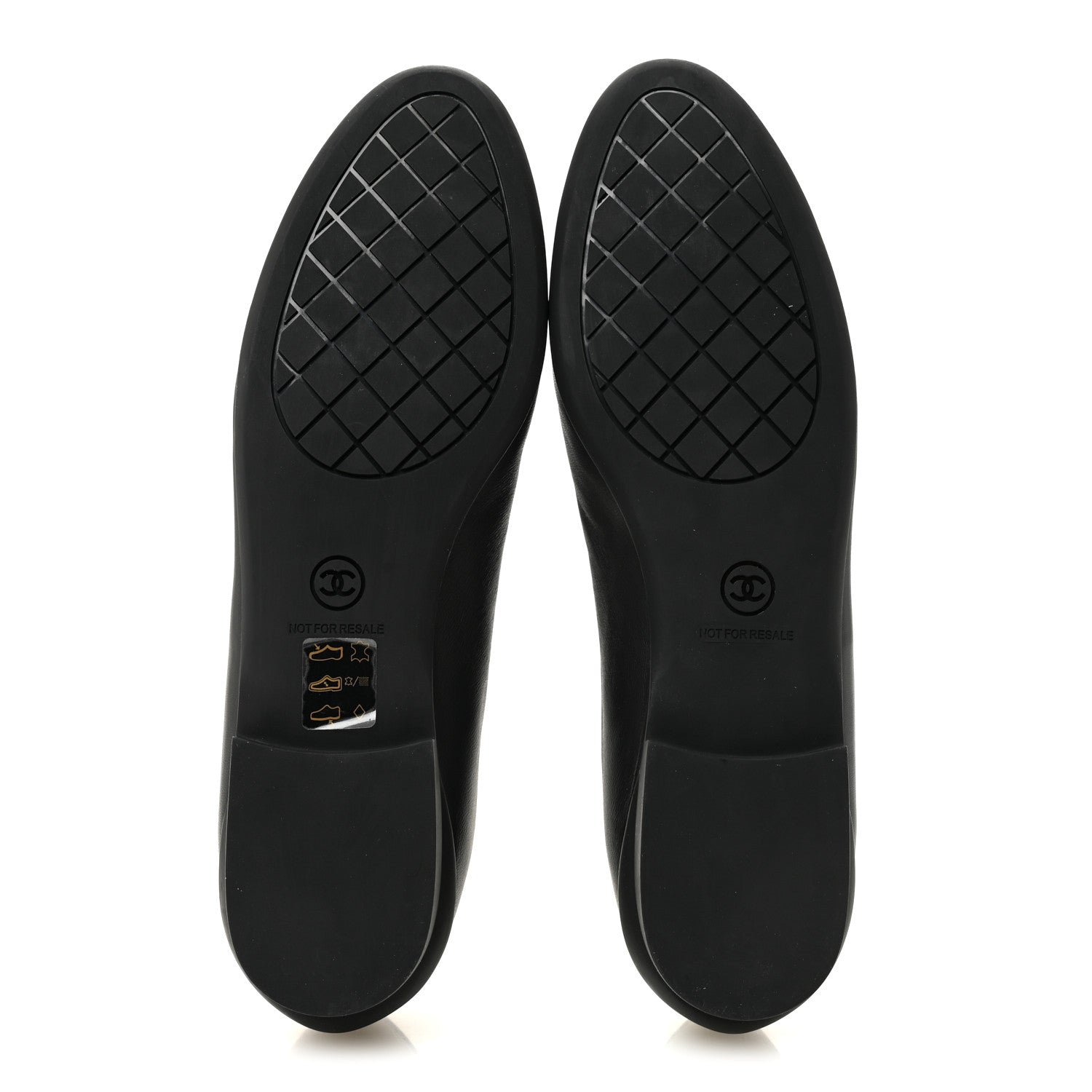 Chanel Lambskin Cap Toe CC Uniform Ballerina Flats 40 Black 6 of 9