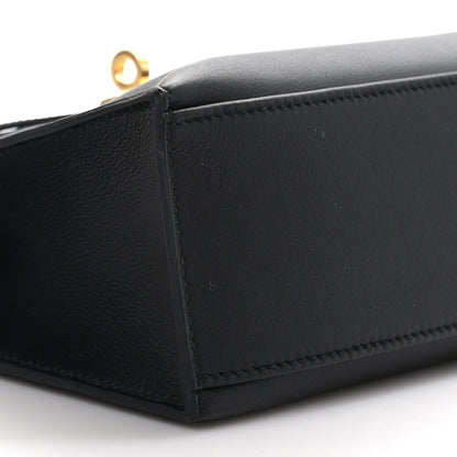 Hermes Swift Kelly Pochette Clutch Black 8 of 10