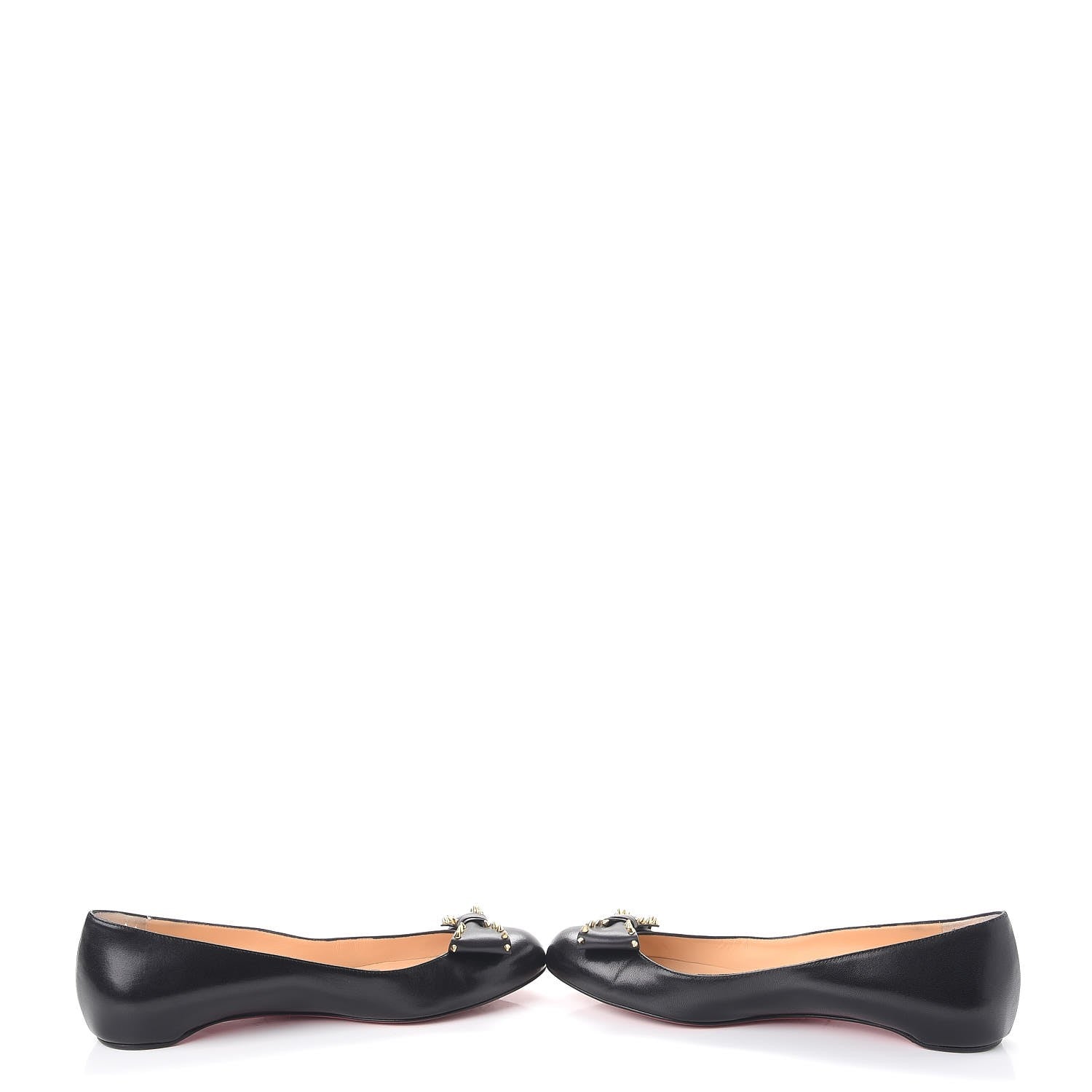 Christian Louboutin Nappa Ballalarina Spiked Bow Flats 40 Black 6 of 10
