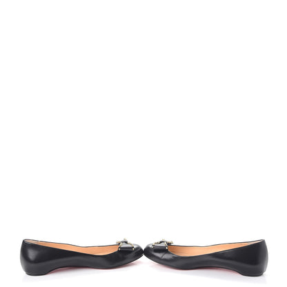 Christian Louboutin Nappa Ballalarina Spiked Bow Flats 40 Black 6 of 10