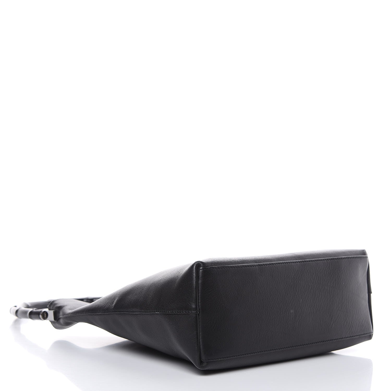 Gucci Calfskin Bamboo Shoulder Bag Black 4 of 15