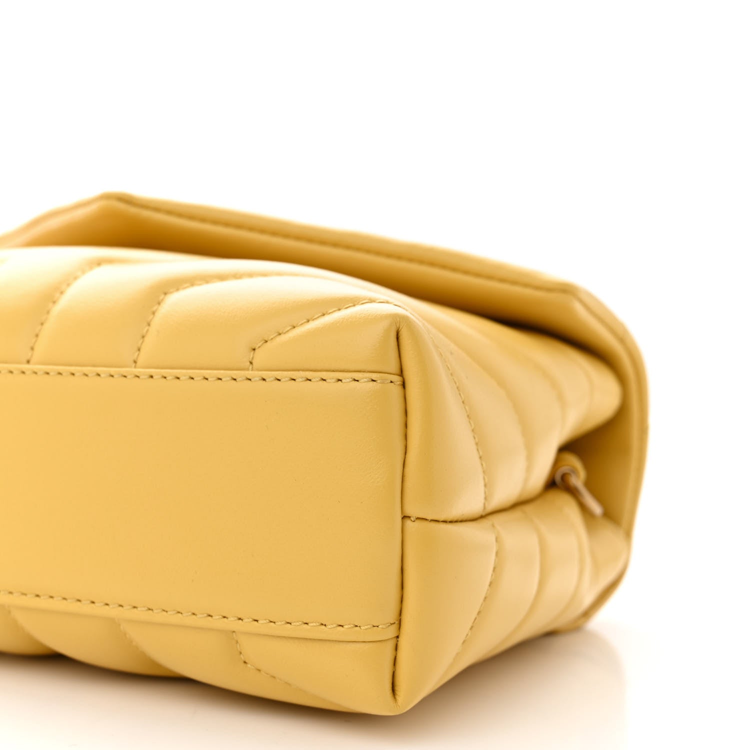 Saint Laurent Calfskin Y Quilted Monogram Toy Loulou Crossbody Bag Sunflower 10 of 11