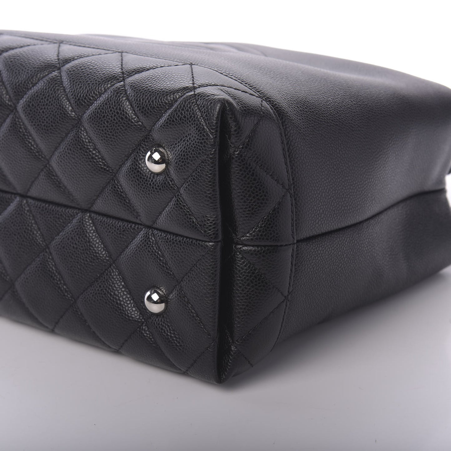 Soft Caviar CC Medium Top Handle Tote Black