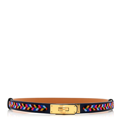 Hermes Epsom Velvet Kelly Belt Bleu Saphir Multicolor 1 of 4
