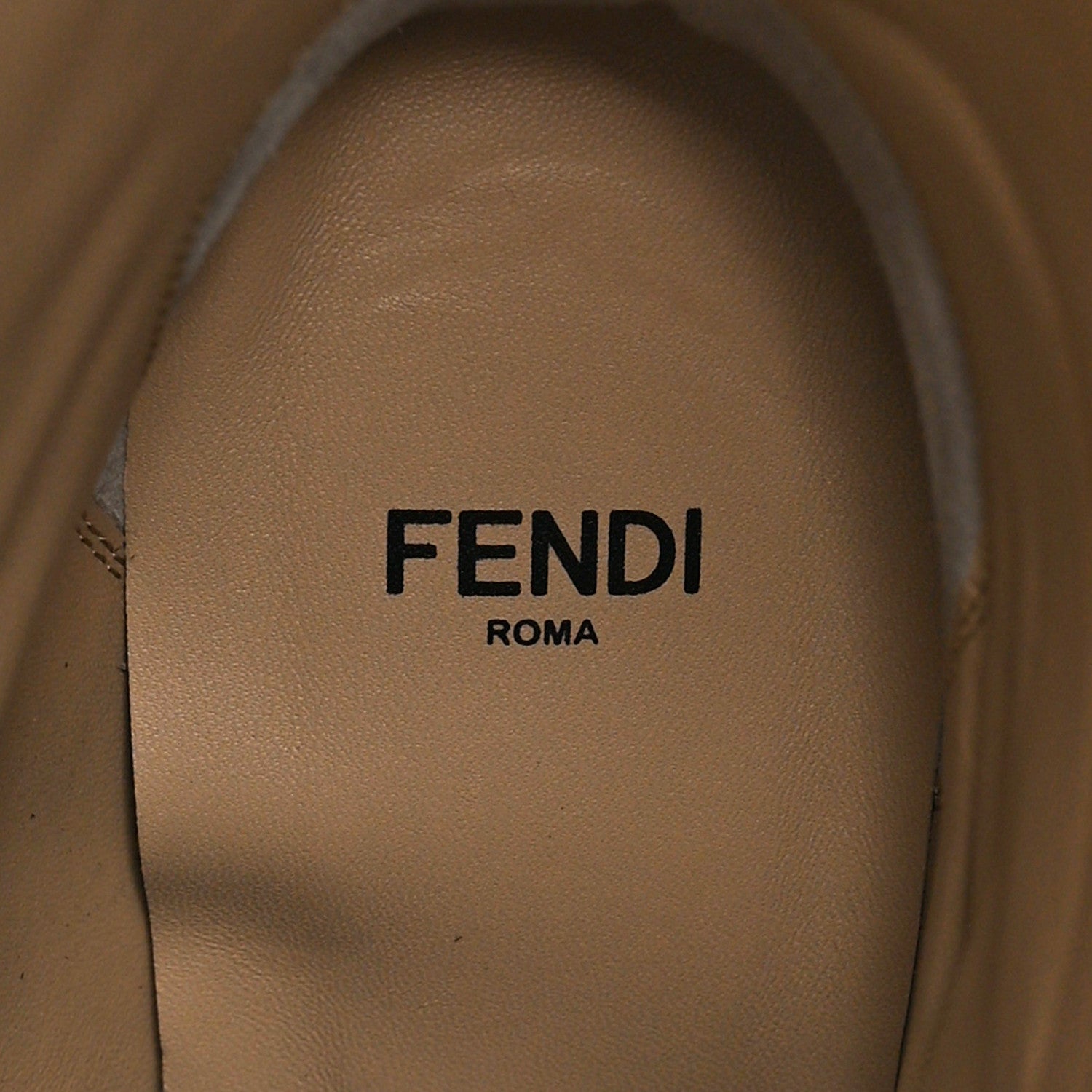 Fendi Chenille Jacquard FF 110mm Cut Baguette Knee Boots 40 Tortora Nuvola 8 of 9