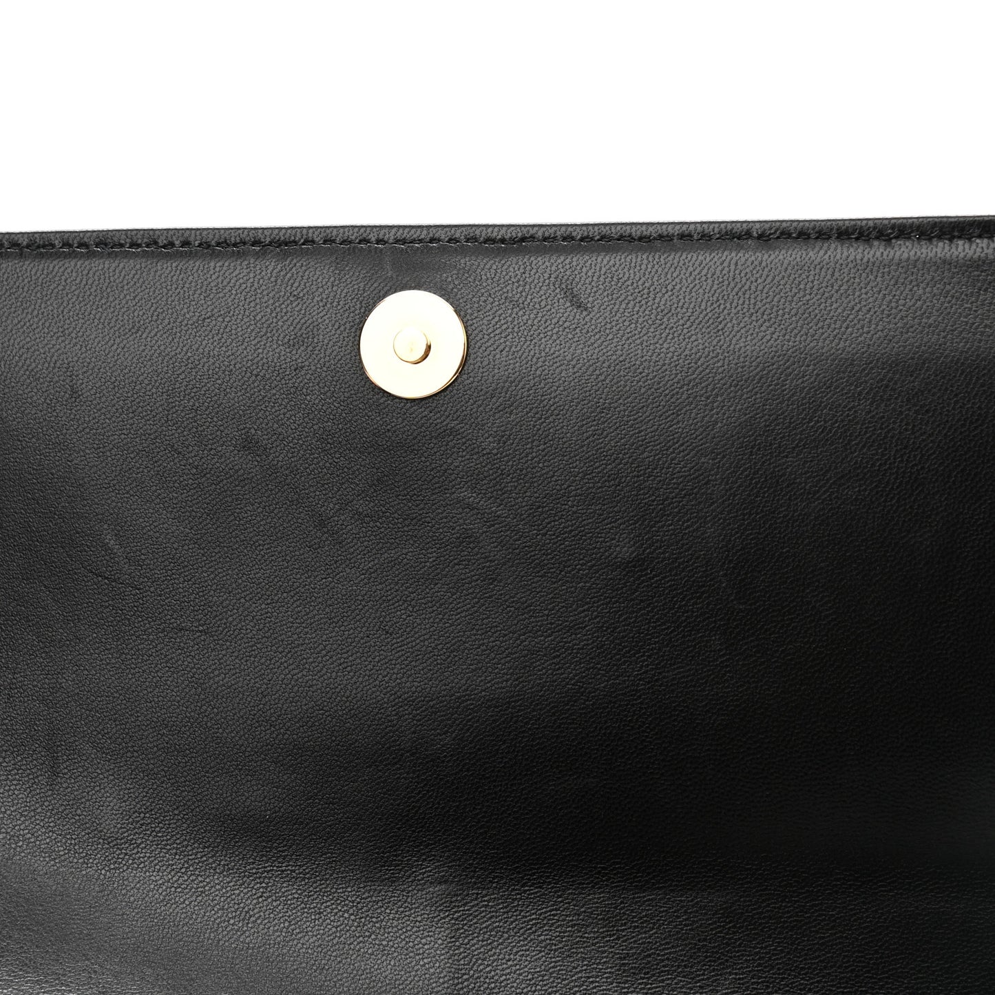 Lambskin Quilted CC Chocolate Bar Flap Black
