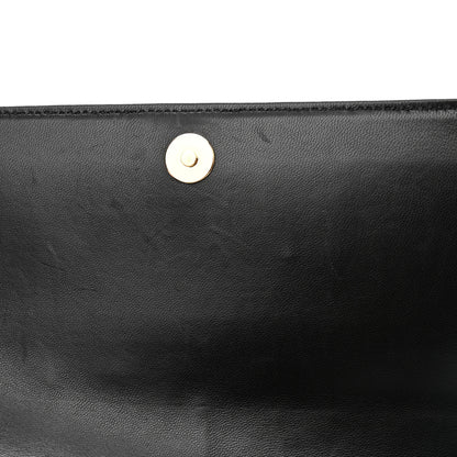 Chanel Lambskin Quilted CC Chocolate Bar Flap Black 14 of 15