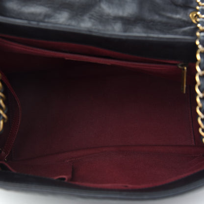 Chanel Aged Calfskin Quilted Large Pondichery Flap Black 5 of 10