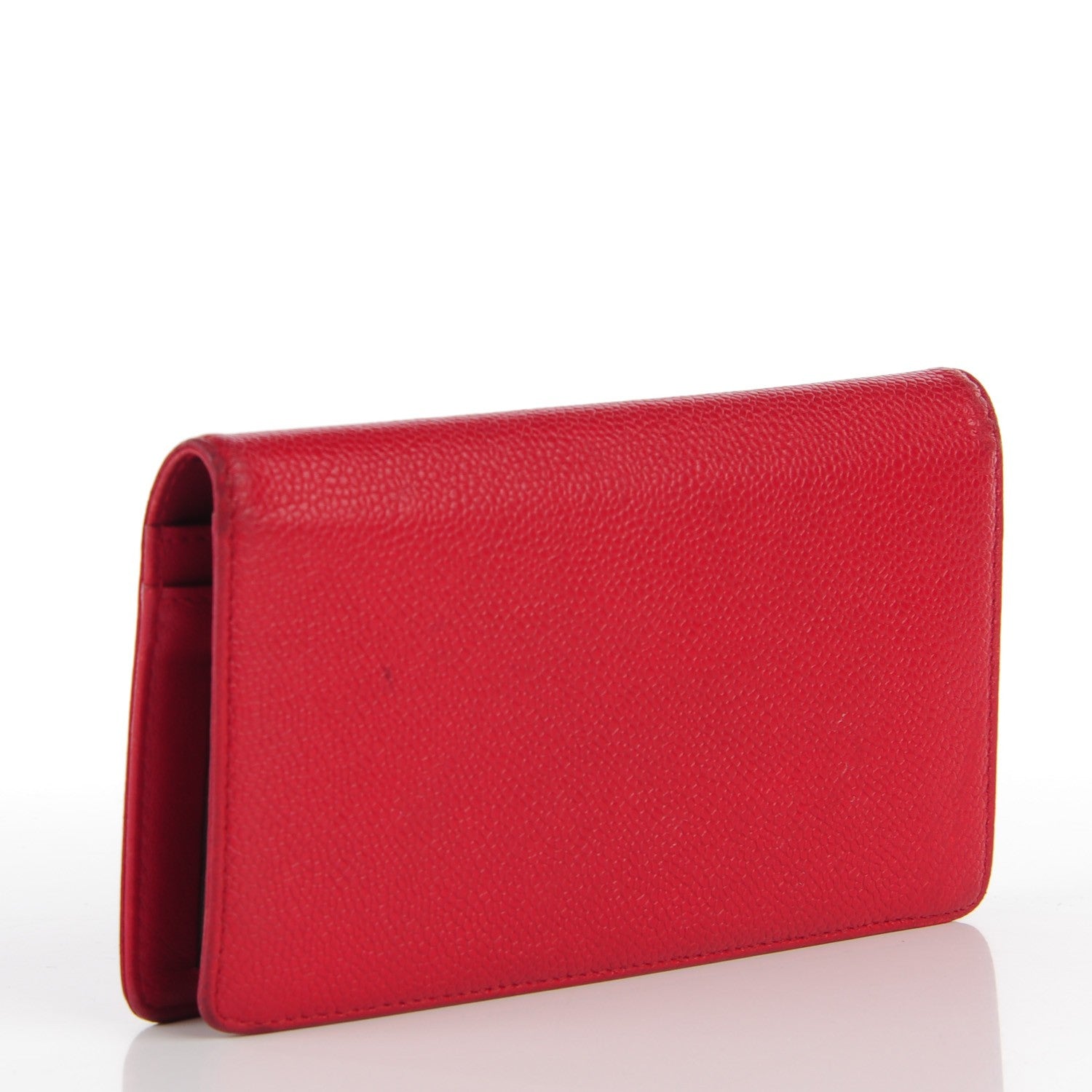 Chanel Caviar Timeless CC Yen Wallet Red 3 of 8