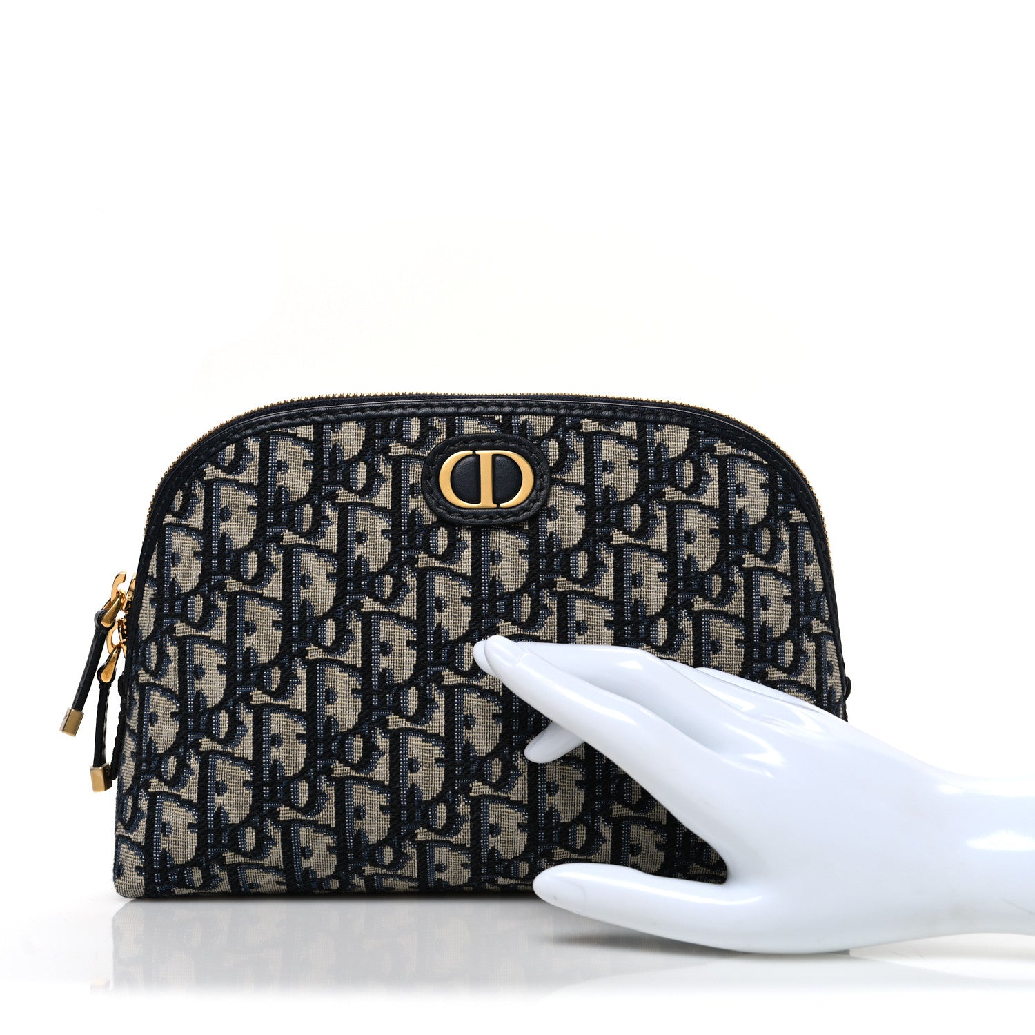 Christian Dior Oblique 30 Montaigne Aphrodite Cosmetic Pouch Blue 2 of 7