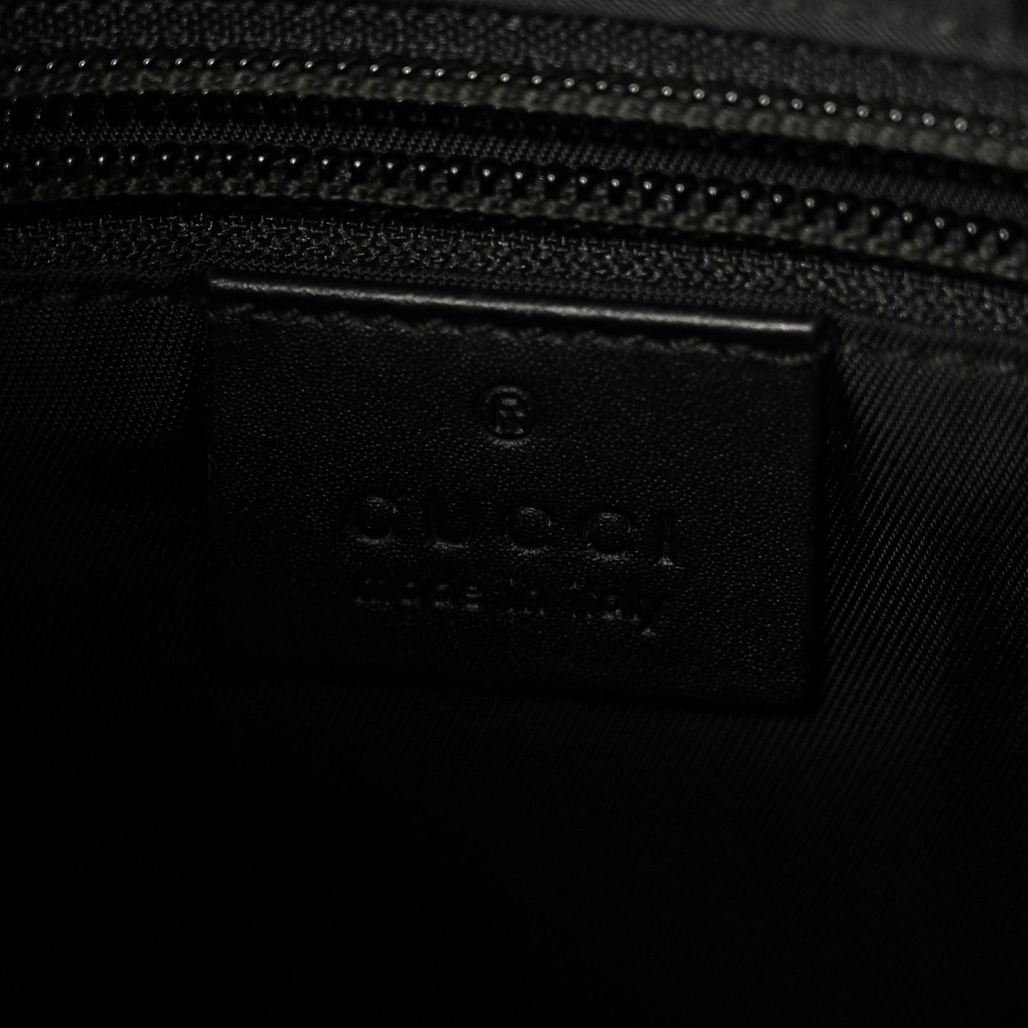 GG Supreme Monogram Web Messenger Bag Black