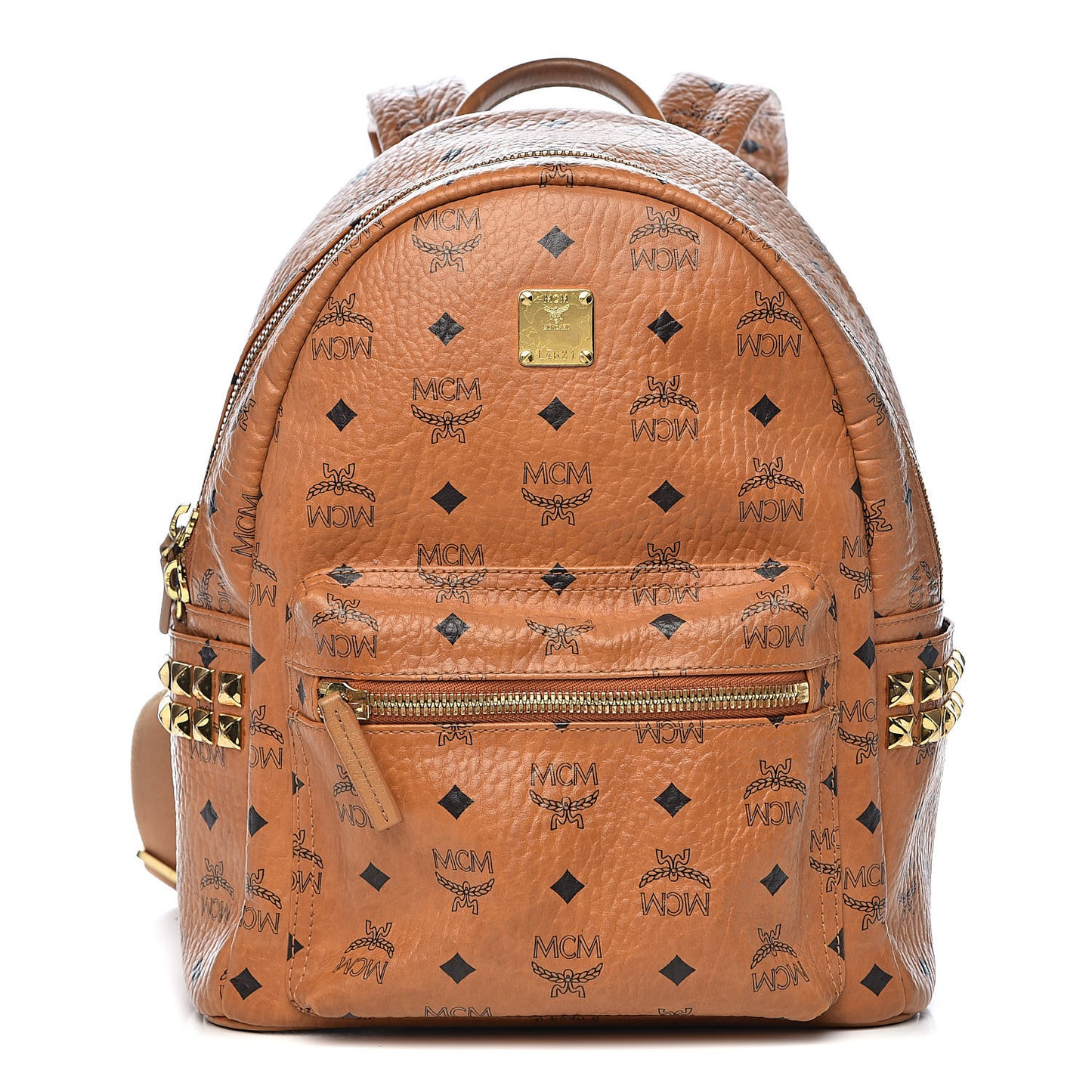 Visetos Small Side Stud Stark Backpack Cognac
