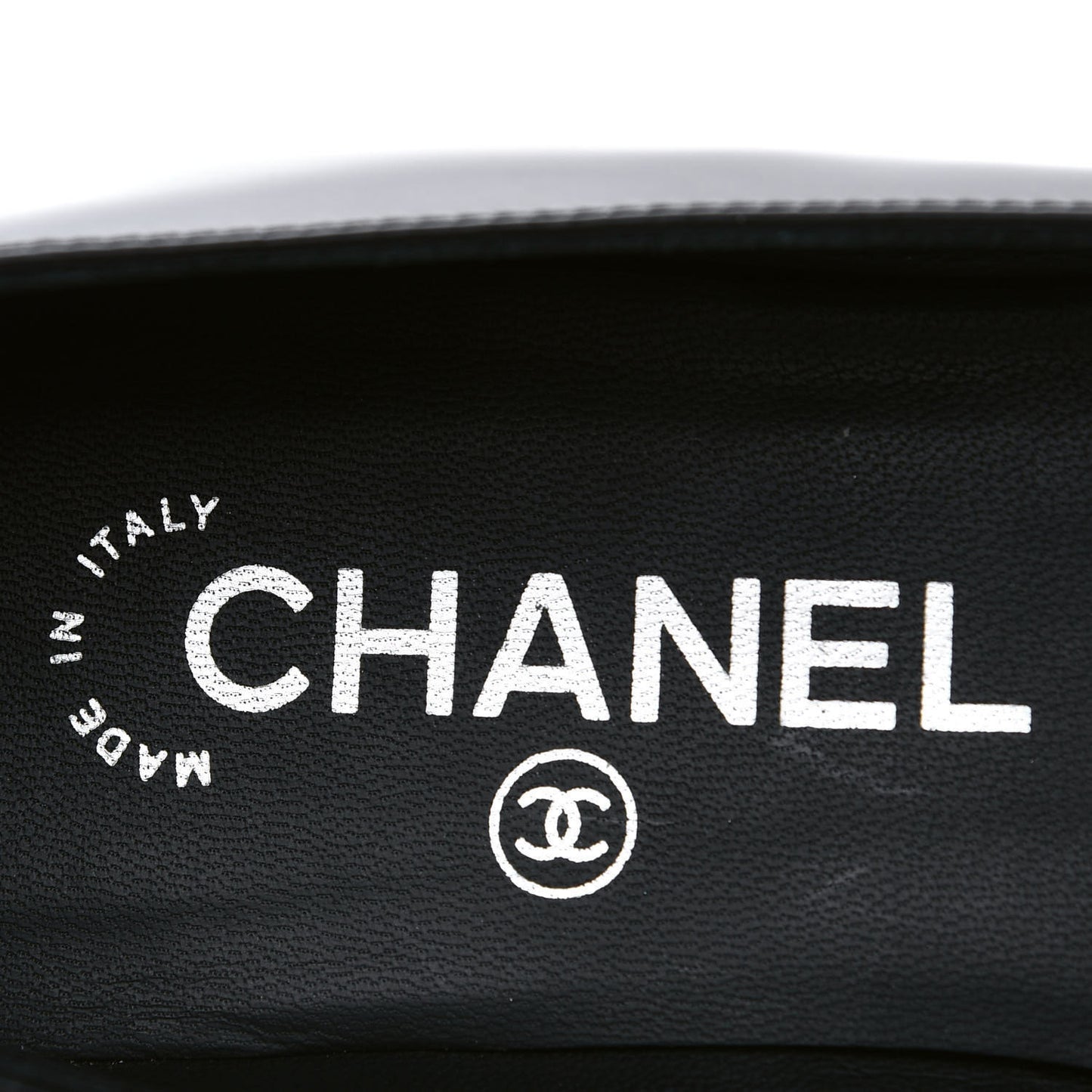 Patent Cap Toe Ballerina Flats 36.5 Black White