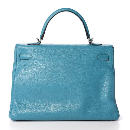 Hermes Taurillon Clemence Kelly Retourne 35 Bleu Izmir 3 of 33