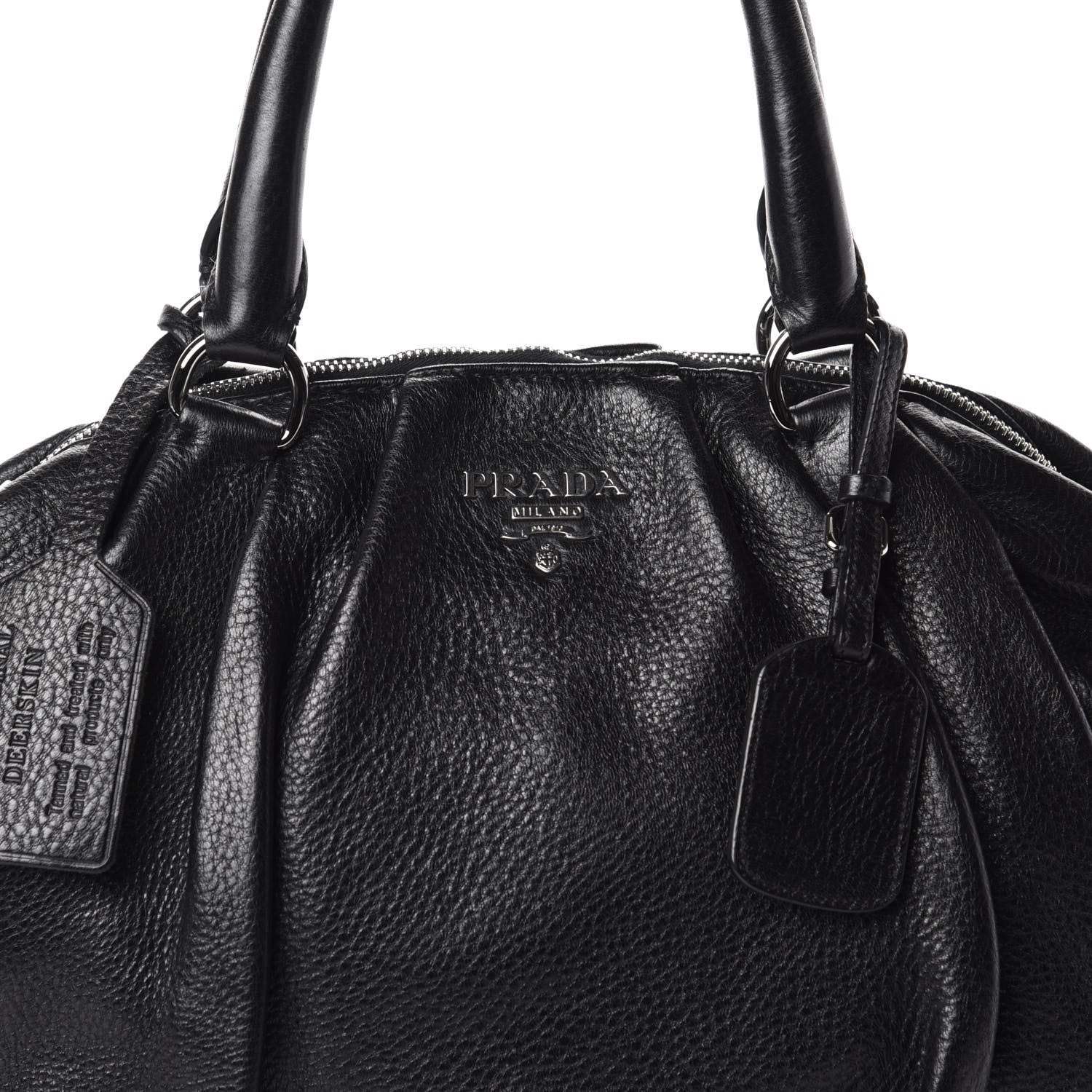 Prada Cervo Antik Bauletto Black 7 of 13