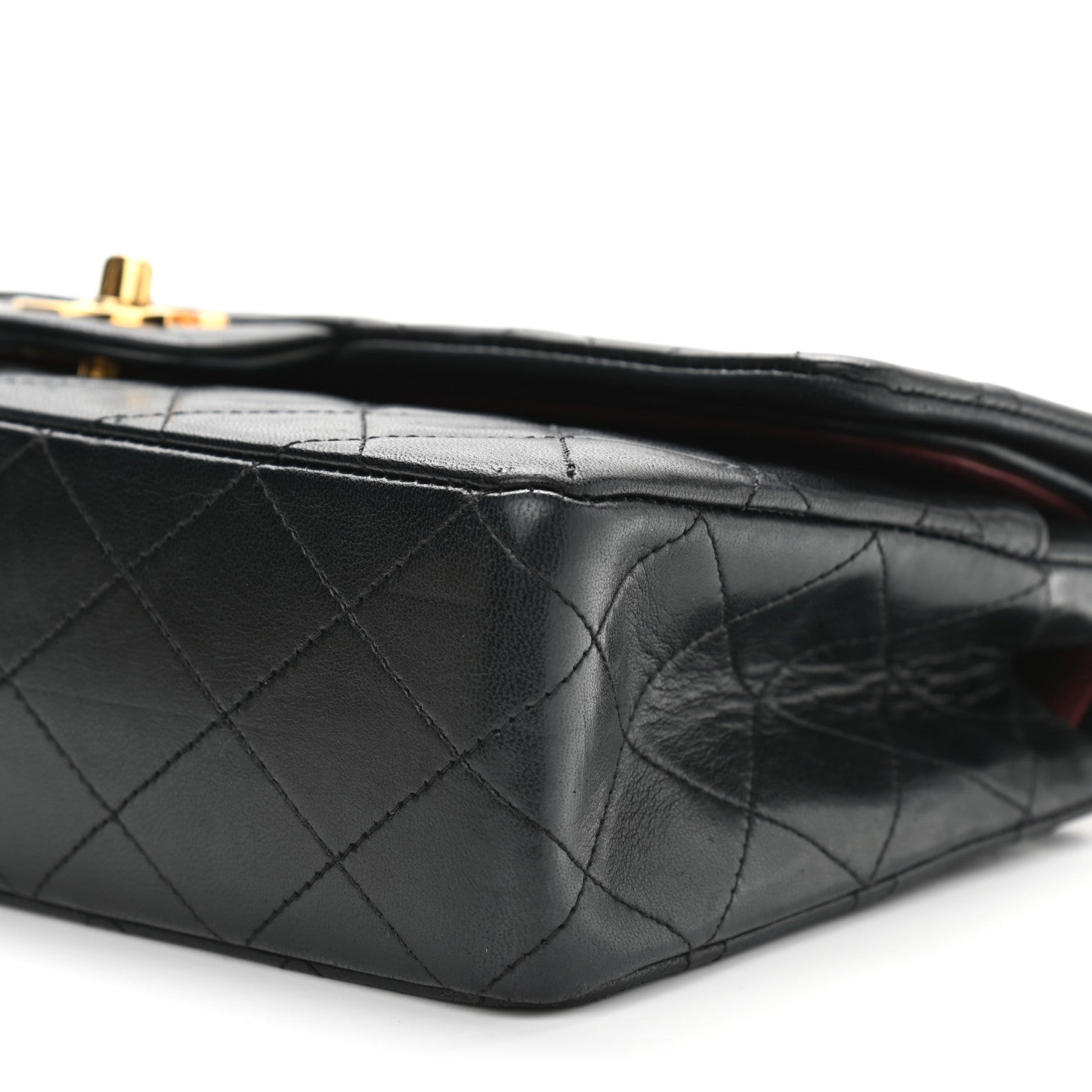 Chanel Lambskin Quilted Medium Double Flap Black 11 of 14