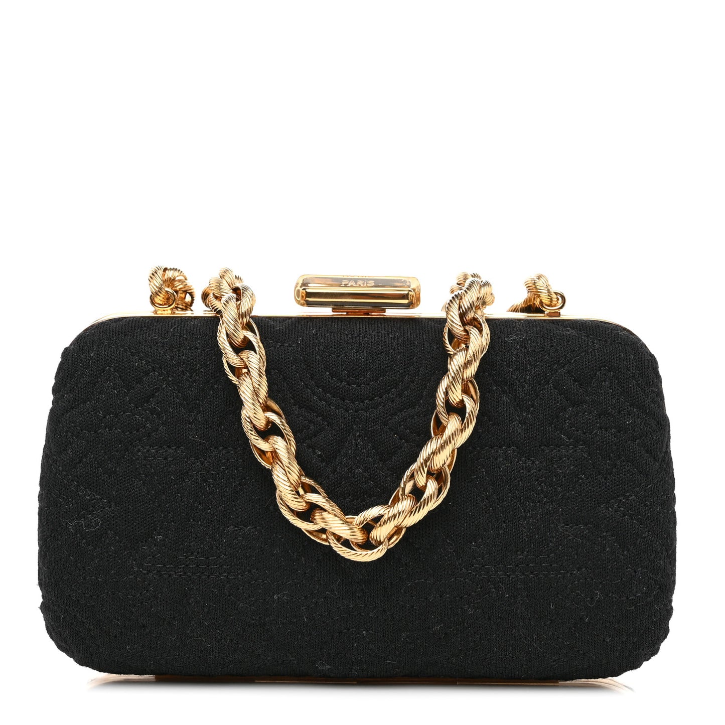 Jersey Monogram Motard Minaudiere Clutch Black