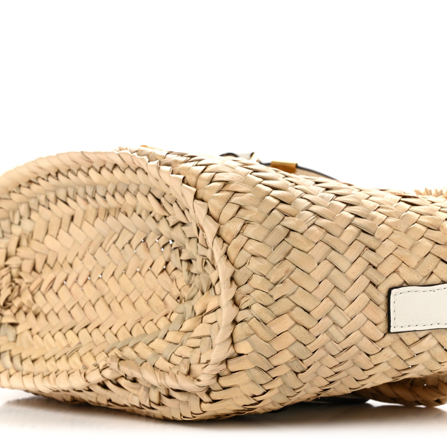 Chloe Raffia Calfskin Marcie Basket White 11 of 12