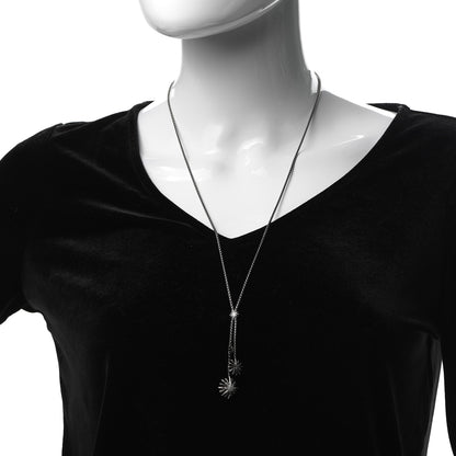 David Yurman Sterling Silver Diamond Starburst Y Necklace 2 of 5