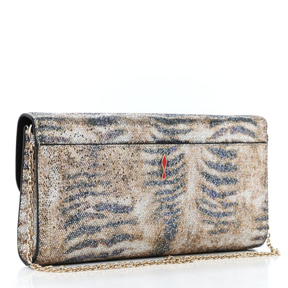 Christian Louboutin Metallic Gloss Glitter Sirene Riviera Clutch Gold 2 of 4