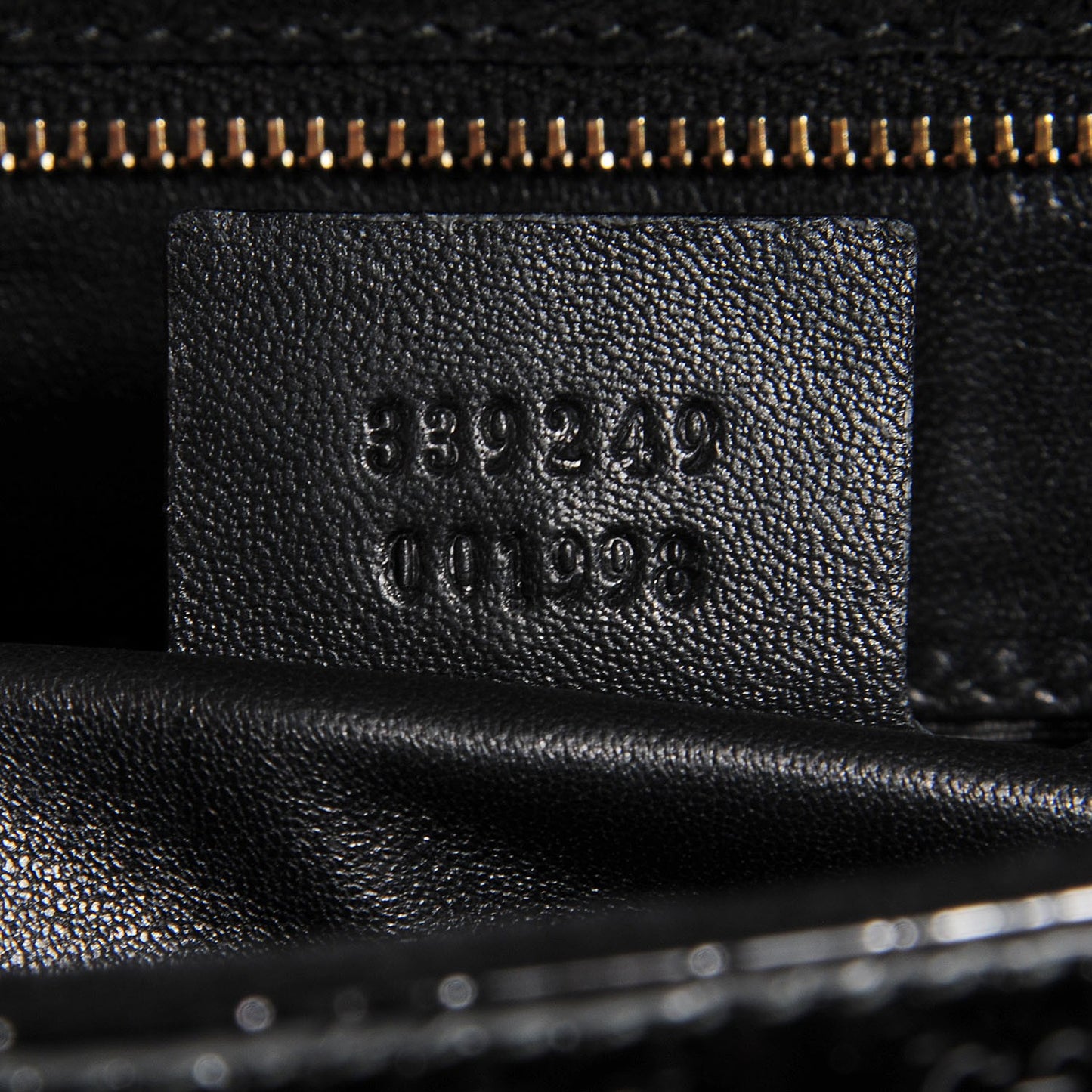 Patent Microguccissima Medium Broadway Evening Clutch Black