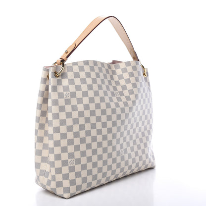 Louis Vuitton Damier Azur Graceful MM Rose Ballerine 2 of 9