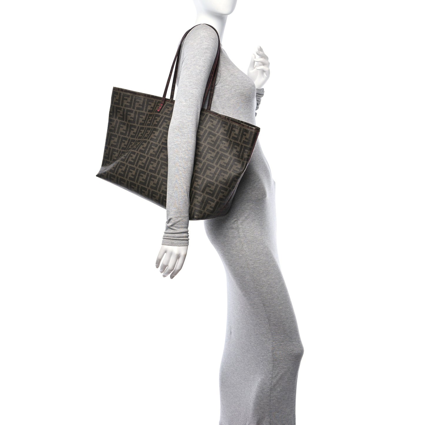 Zucca Spalmati Large Roll Tote Tobacco Fuxia