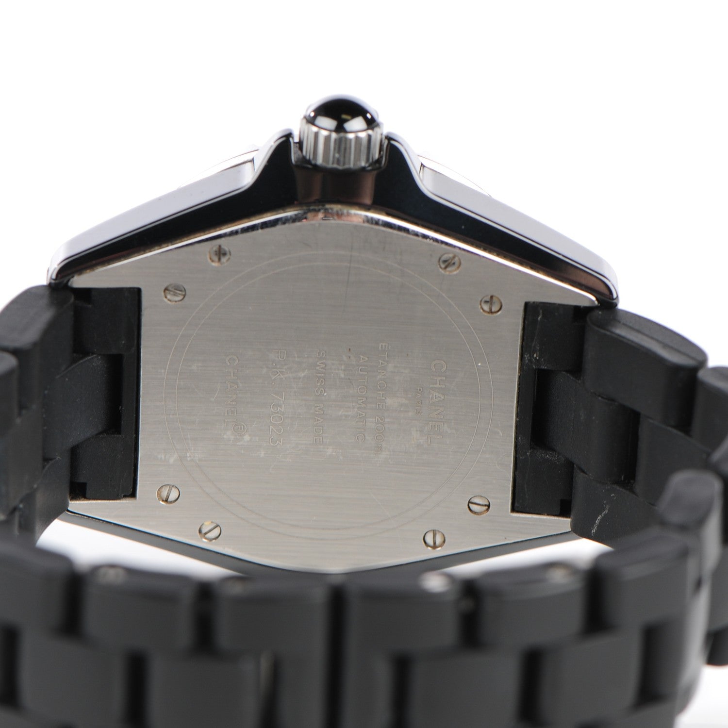 Chanel Stainless Steel Ceramic 38mm J12 Automatic Watch Black 5 of 9