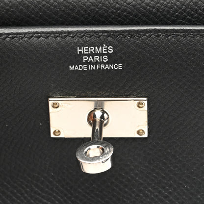Hermes Epsom Medium Kelly Wallet Black 6 of 7